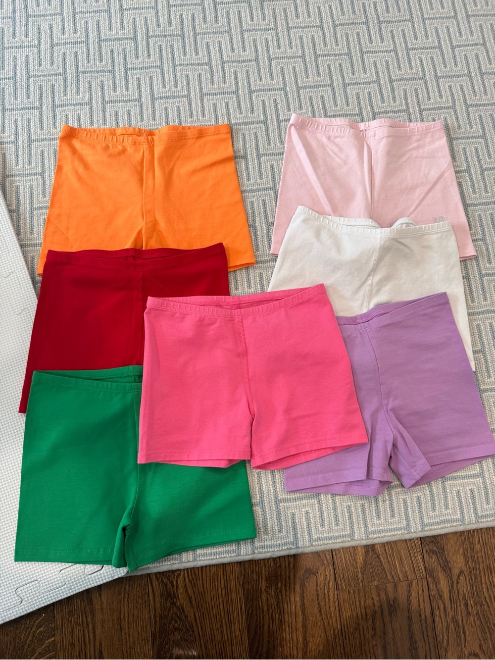 PrimaryKids Stretch Cotton Bike Shorts - Pink, Green, Purple, Orange, Red, White